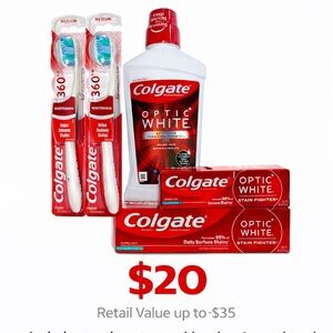 Colgate Optic White Toothpaste and Mouthwash Set
